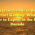 Long term Trends in On the internet Gaming: What in order to Expect in the Next Decade